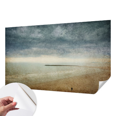 3D fototapet med ett nostalgiskt landskapsmotiv