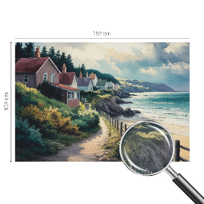 Självhäftande fototapet med motiv av klipphus