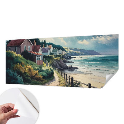Självhäftande fototapet med motiv av klipphus