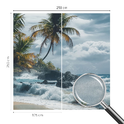 Självhäftande fotovägg med motiv av en exotisk strand
