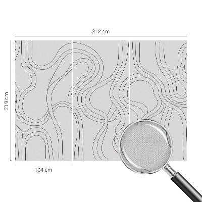 Peel and stick fototapet med organiska linjer