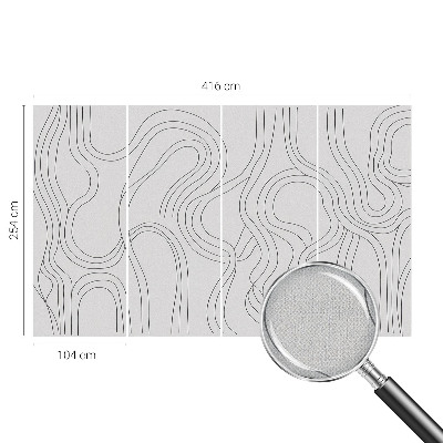 Peel and stick fototapet med organiska linjer