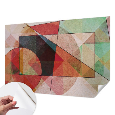 3D fototapet med geometrisk abstraktion