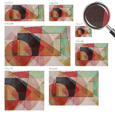 3D fototapet med geometrisk abstraktion