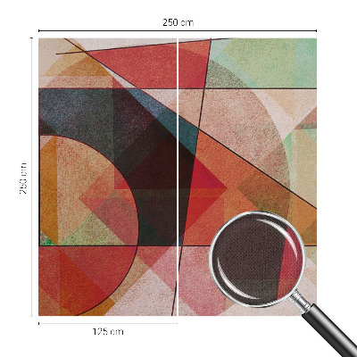 3D fototapet med geometrisk abstraktion