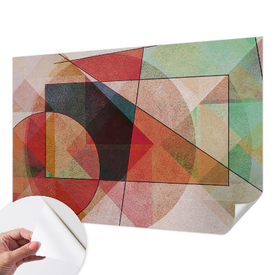 3D fototapet med geometrisk abstraktion