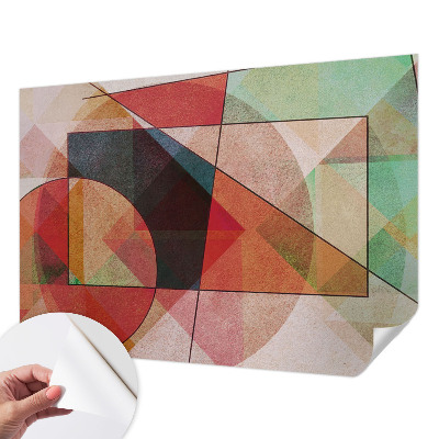 3D fototapet med geometrisk abstraktion