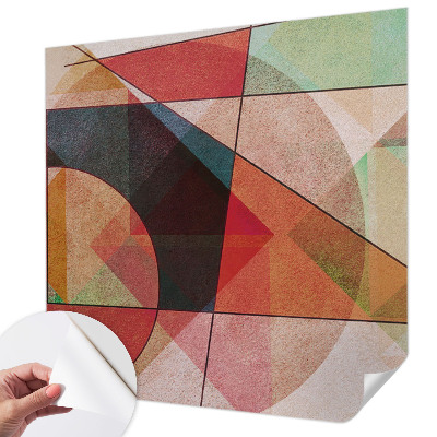 3D fototapet med geometrisk abstraktion