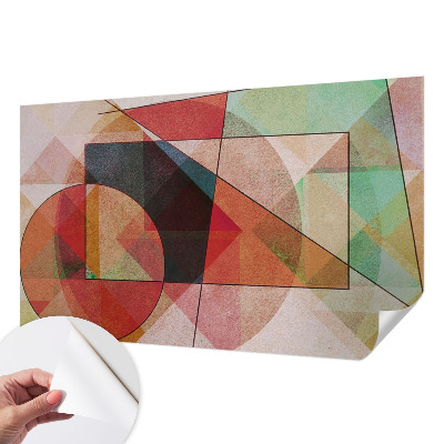 3D fototapet med geometrisk abstraktion