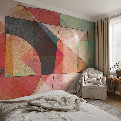 3D fototapet med geometrisk abstraktion