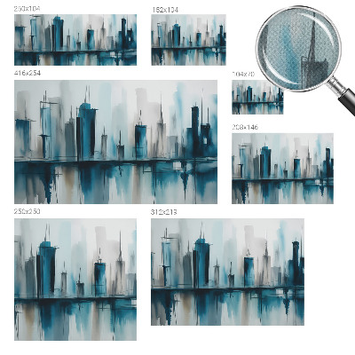 3D fototapet Stadslandskap