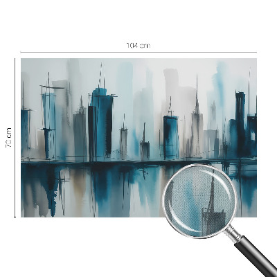 3D fototapet med motiv av ett stadslandskap
