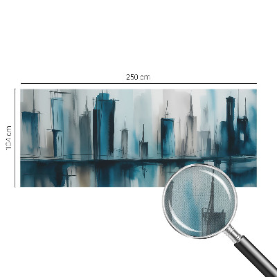 3D fototapet med motiv av ett stadslandskap