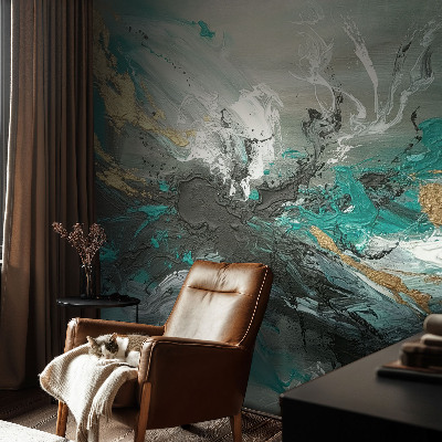 Peel and stick fototapet med ett konstnärligt virvelmotiv