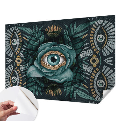 Fototapet barnrum med motiv av ett blomöga