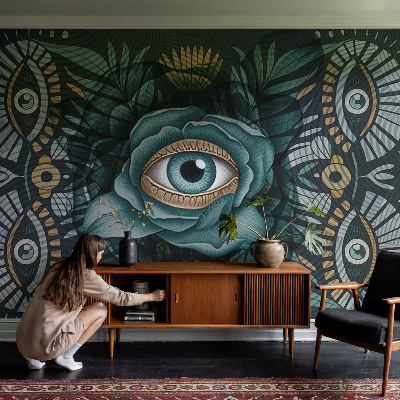 Fototapet barnrum Blomöga