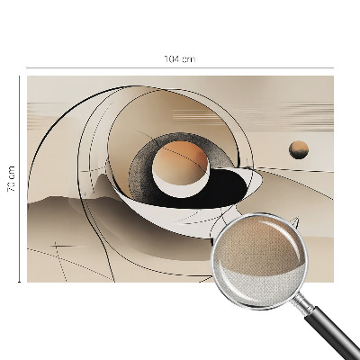 3D fototapet med en harmonisk abstrakt design