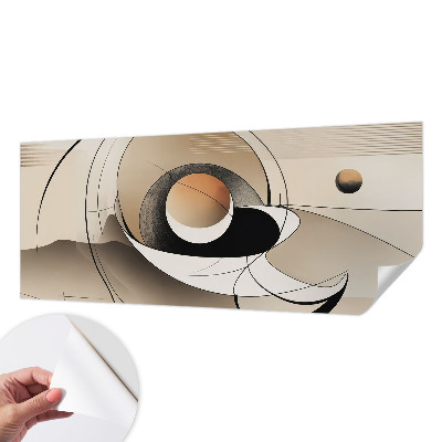 3D fototapet med en harmonisk abstrakt design