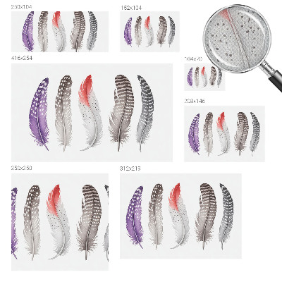 Självhäftande fototapet Mönstrade fjädrar