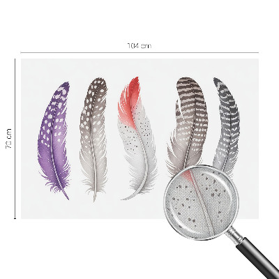 Självhäftande fototapet Mönstrade fjädrar