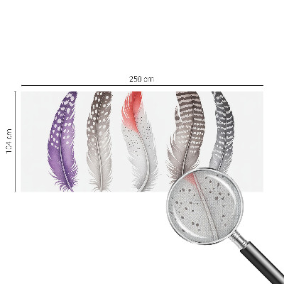 Självhäftande fototapet Mönstrade fjädrar