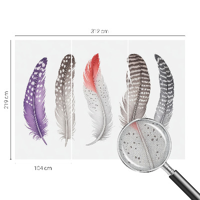 Självhäftande fototapet Mönstrade fjädrar