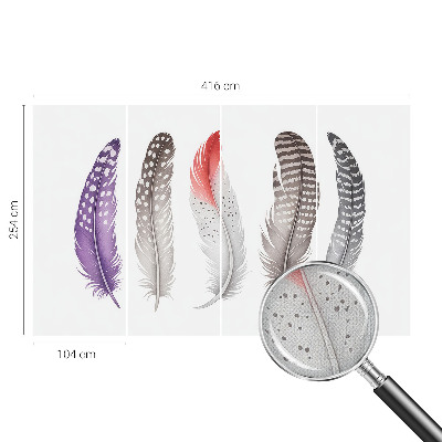 Självhäftande fototapet Mönstrade fjädrar