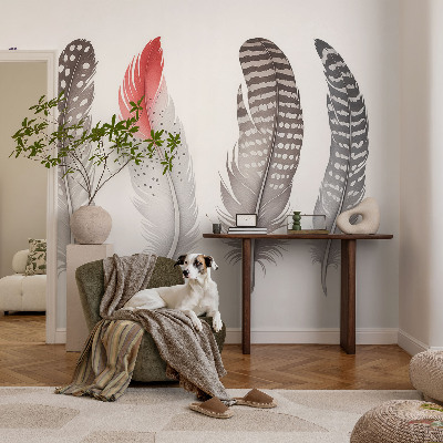 Självhäftande fototapet Mönstrade fjädrar