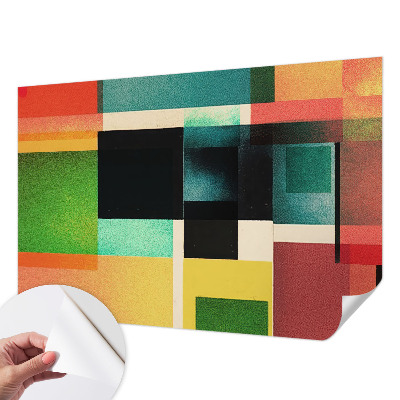 Peel and stick fototapet med geometrisk abstraktion