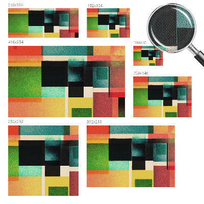 Peel and stick fototapet med geometrisk abstraktion