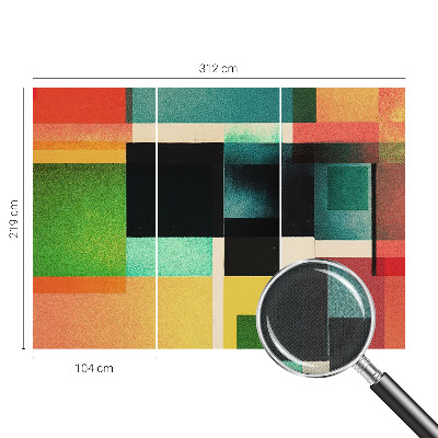 Peel and stick fototapet med geometrisk abstraktion