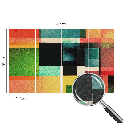 Peel and stick fototapet med geometrisk abstraktion