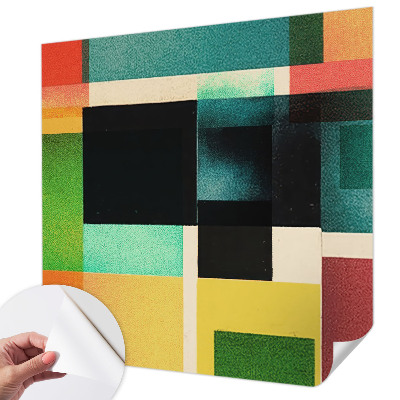 Peel and stick fototapet med geometrisk abstraktion