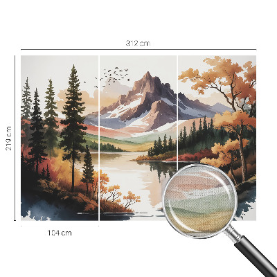 3D fototapet Fjällhöst