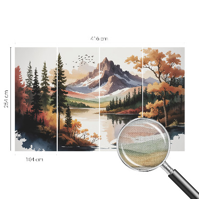 3D fototapet Fjällhöst