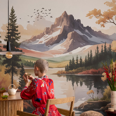 3D fototapet Fjällhöst