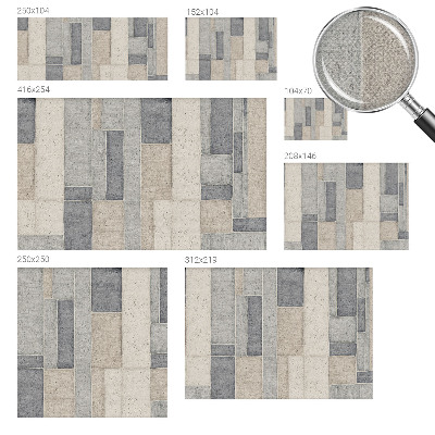 Självhäftande fototapet med ett mönster av geometrisk mosaik