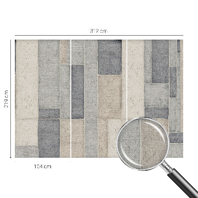 Självhäftande fototapet med ett mönster av geometrisk mosaik