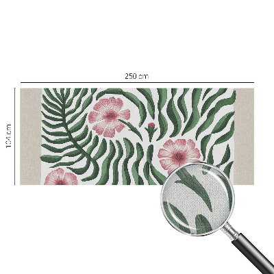 Peel and stick fototapet med blommor och blad