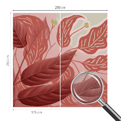 Fototapet barn med ett mönster av organiska blad