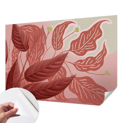 Fototapet barn med ett mönster av organiska blad