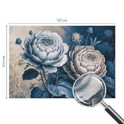 3D fototapet med romantiska blommor