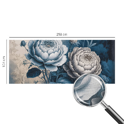 3D fototapet med romantiska blommor