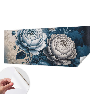 3D fototapet med romantiska blommor
