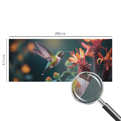 Peel and stick fototapet med motiv av kolibriblommor