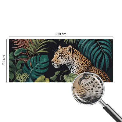 Fototapet barn med ett exotiskt leopardmönster