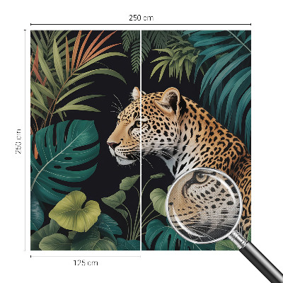 Fototapet barn med ett exotiskt leopardmönster