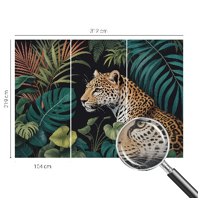 Fototapet barn med ett exotiskt leopardmönster