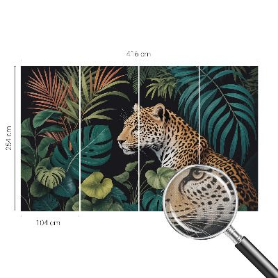 Fototapet barn med ett exotiskt leopardmönster