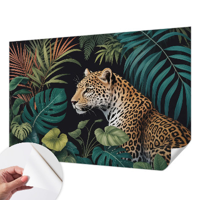 Fototapet barn med ett exotiskt leopardmönster